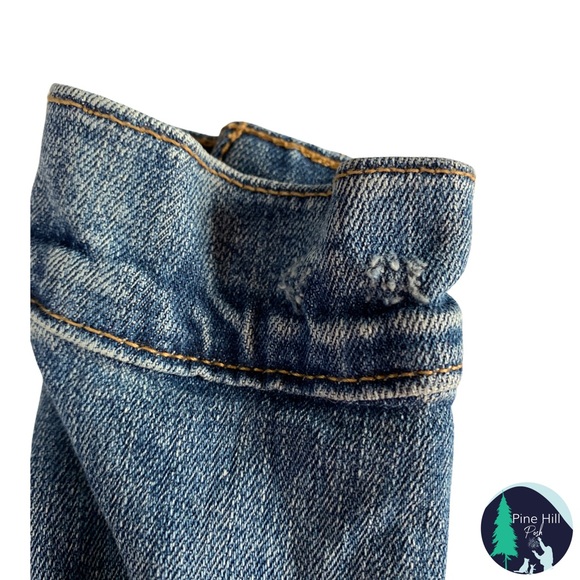 SOLD Levis Jacket Womens Small Levi Strauss Red Tab Blue Denim Cropped Trucker - Picture 7 of 10